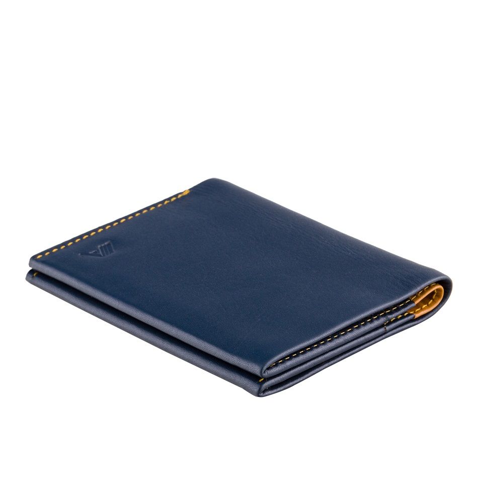 A-SLIM Leather Wallet Machete - Blue/Yellow